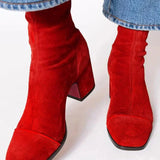 Alma – Bottines en daim à talon