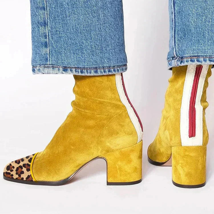 Alma – Bottines en daim à talon