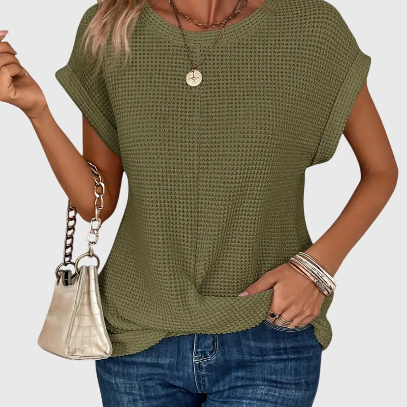Isa™ | Blouse Élégante avec Col Rond
