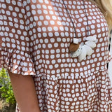 Nicola - Robe midi à manches courtes