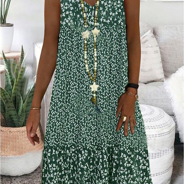 AYLA | ROBE SANS MANCHES À COL EN V