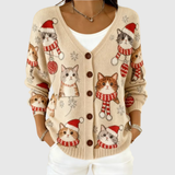 Cardigan en Maille Confortable Boutonné