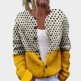 Isabella - Bicolor Polka Dot Autumn Cardigan