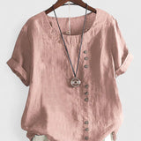 Elisavie | Blouse Confortable à Manches Courtes