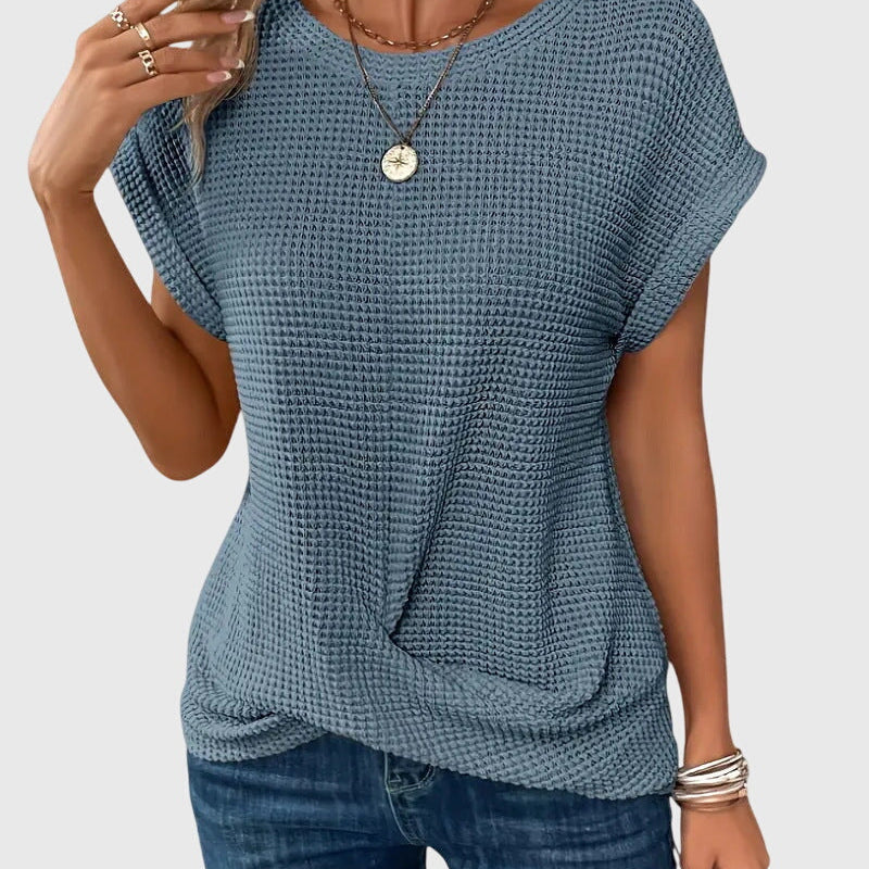 Isa™ | Blouse Élégante avec Col Rond