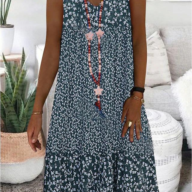 AYLA | ROBE SANS MANCHES À COL EN V