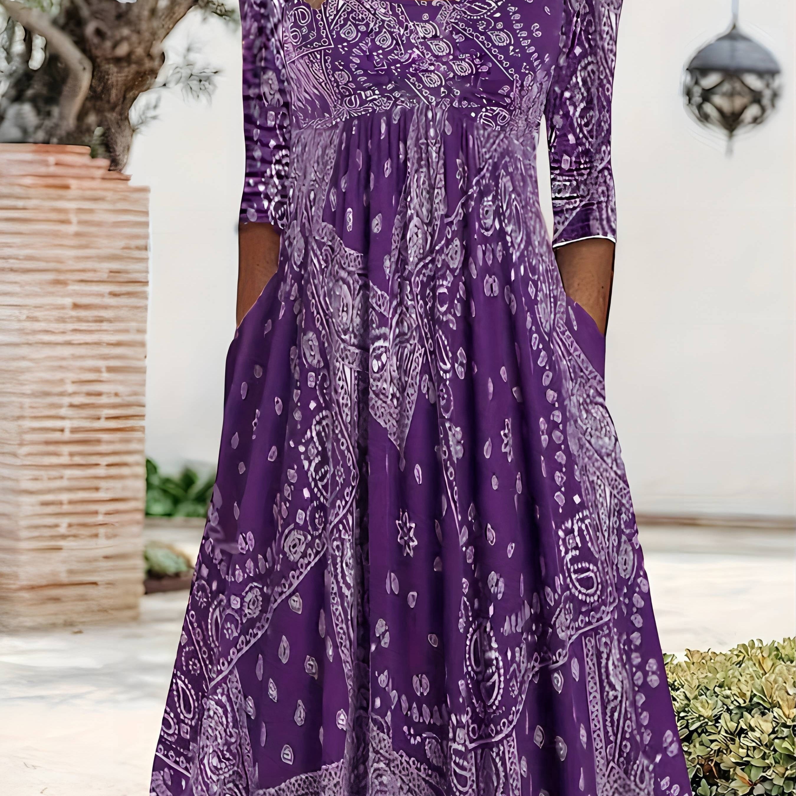 ELOWEN | ROBE MIDI À MANCHES LONGUES CASUAL