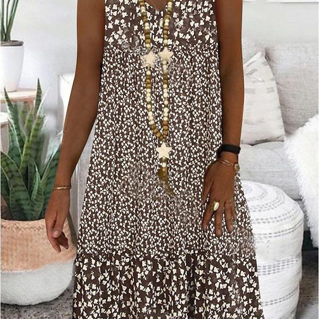 AYLA | ROBE SANS MANCHES À COL EN V