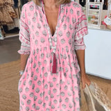 MANA | ROBE MIDI FLORALE CHIC À COL EN V