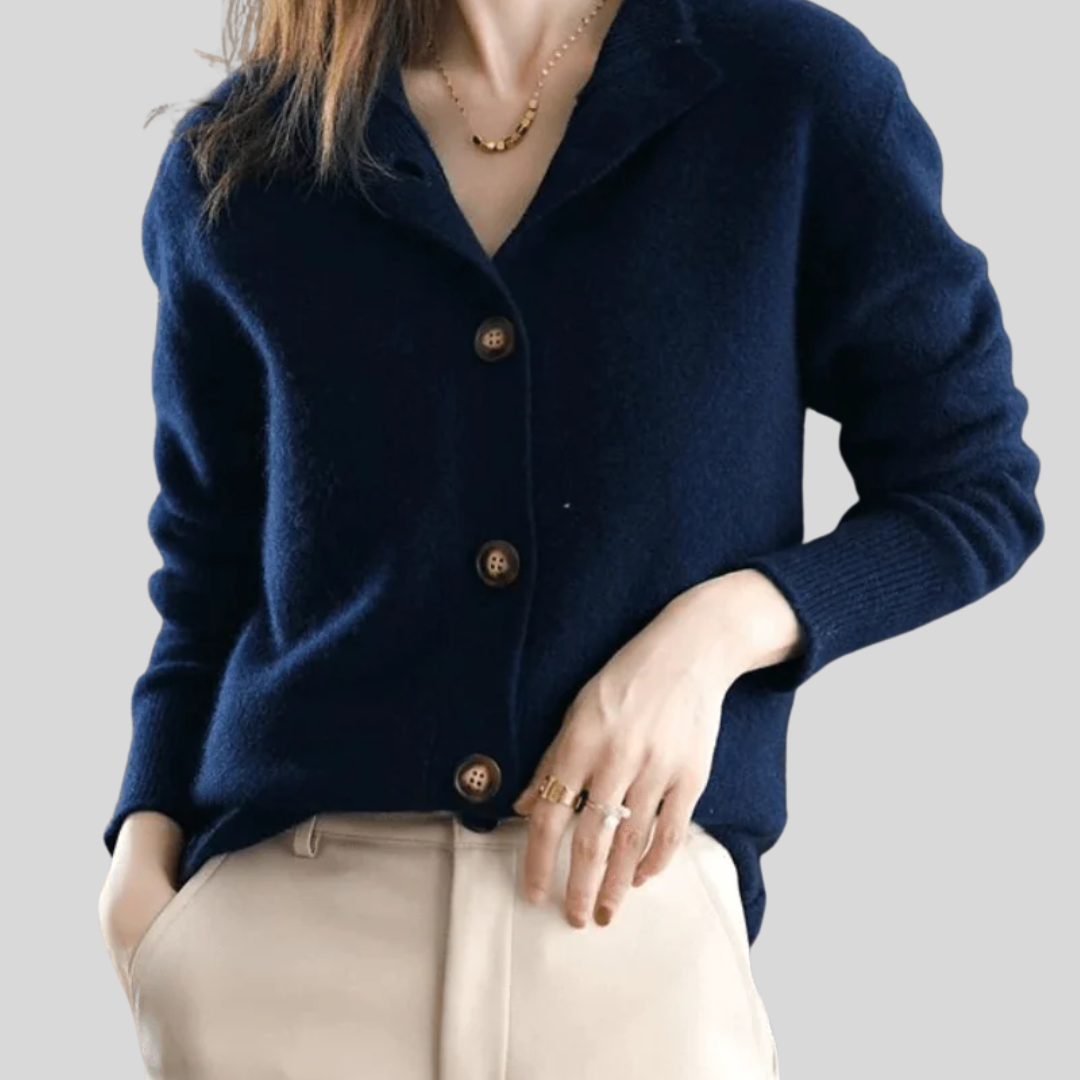 Claire | Cardigan en Cachemire Style Rétro
