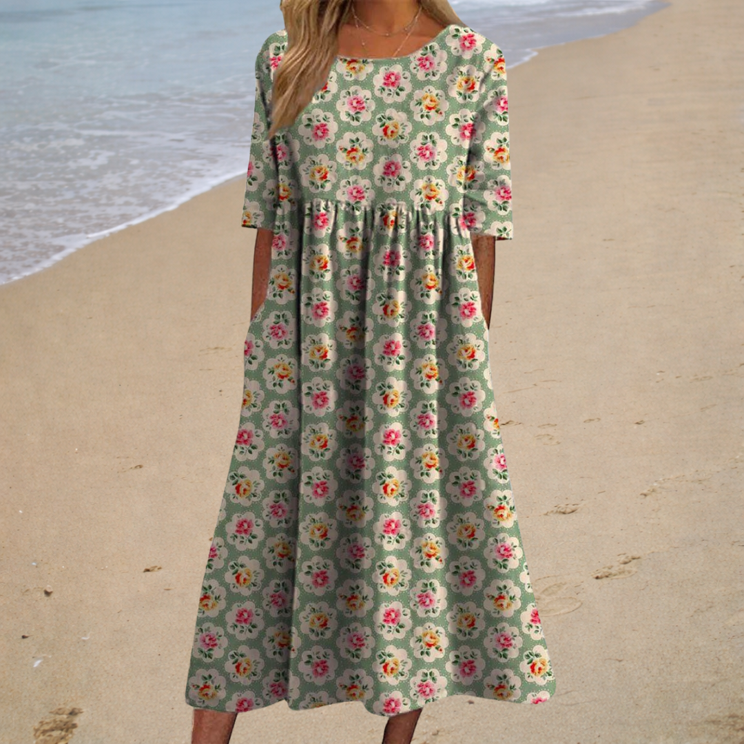 Craie | Robe longue fluide chic et confortable