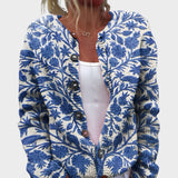 Serena - Autumn Blue Floral Cardigan