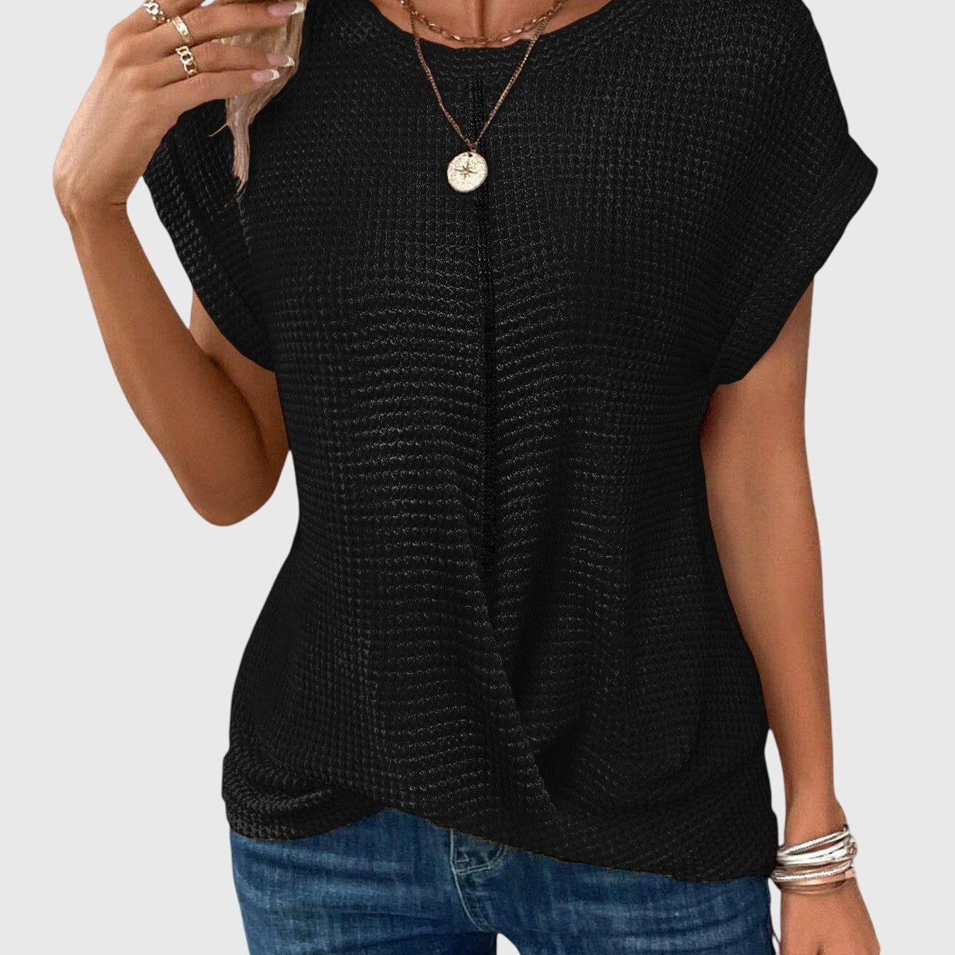 Isa™ | Blouse Élégante avec Col Rond