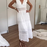 Circe - Robe Camisole en Dentelle à Col V