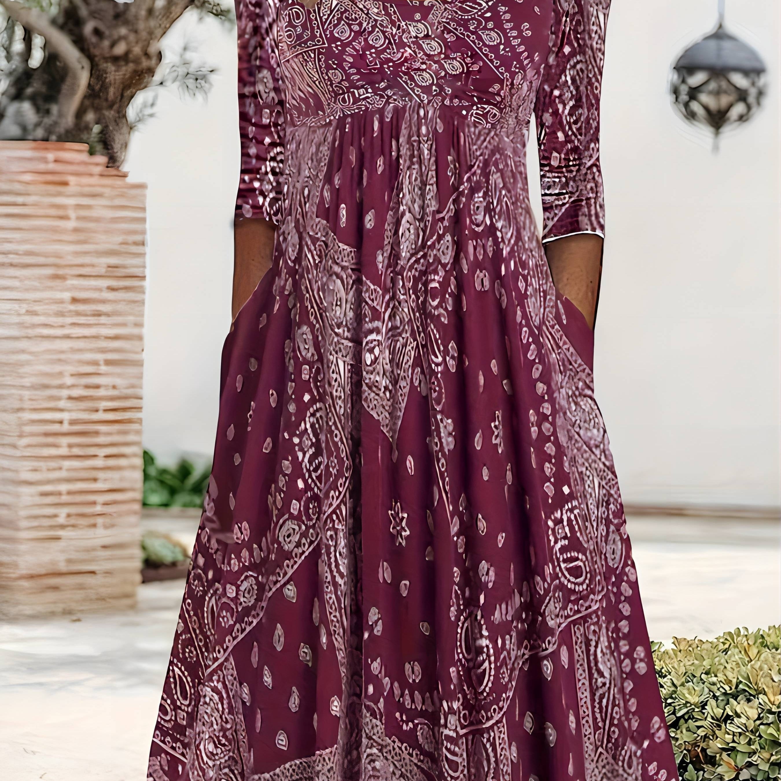 ELOWEN | ROBE MIDI À MANCHES LONGUES CASUAL