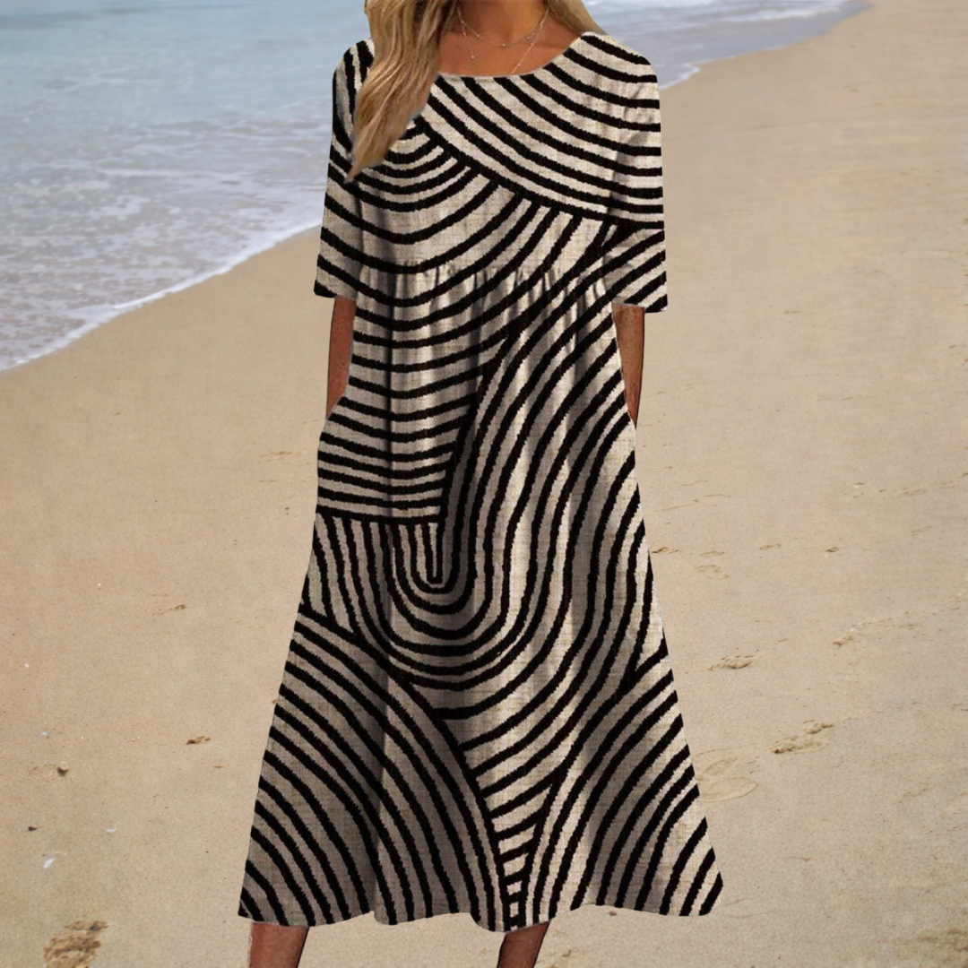 Craie | Robe longue fluide chic et confortable