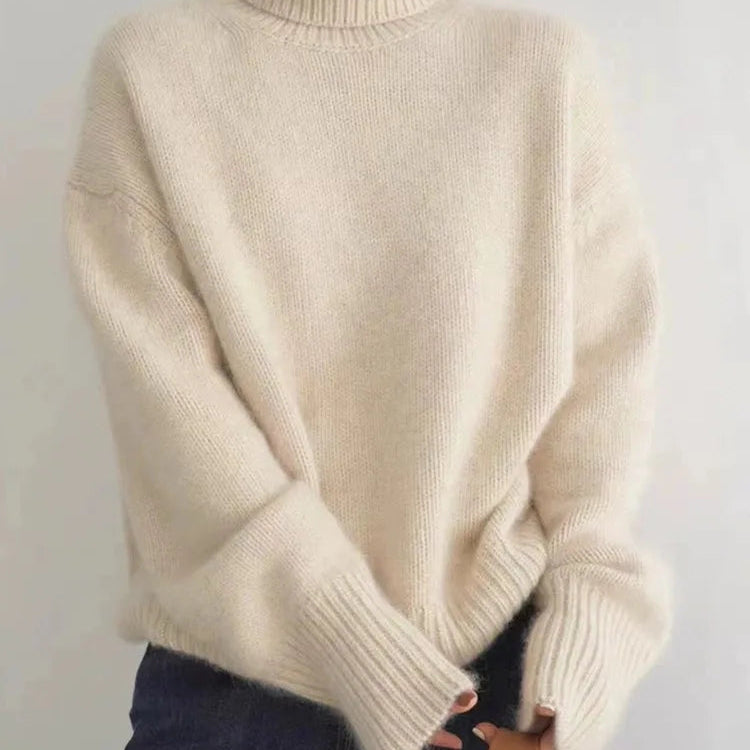 Amaya | Pull Col Roulé en Cachemire Luxueux