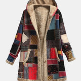 Yvette | Veste en polaire vintage patchwork