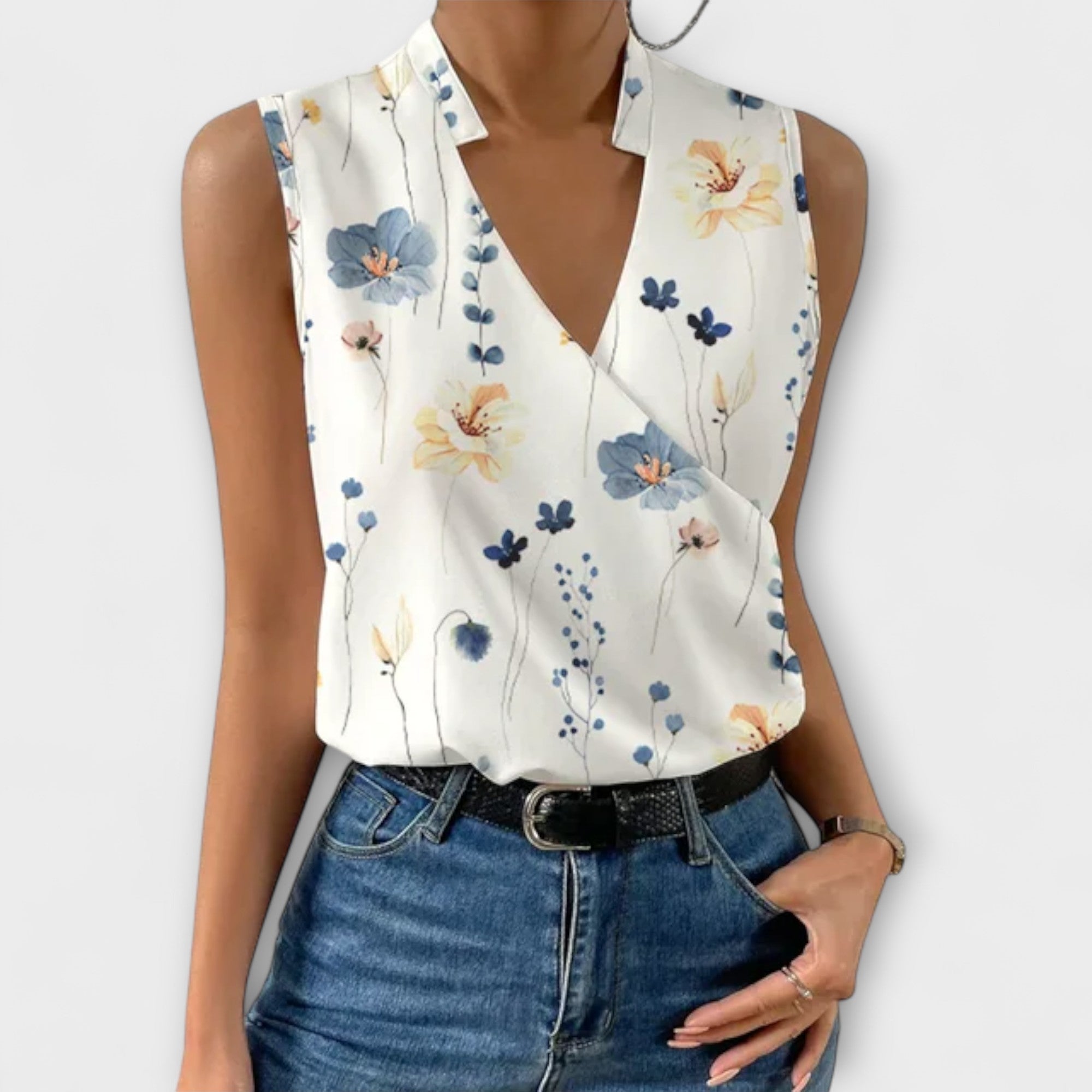 Loretta | Haut V-neck sophistiqué