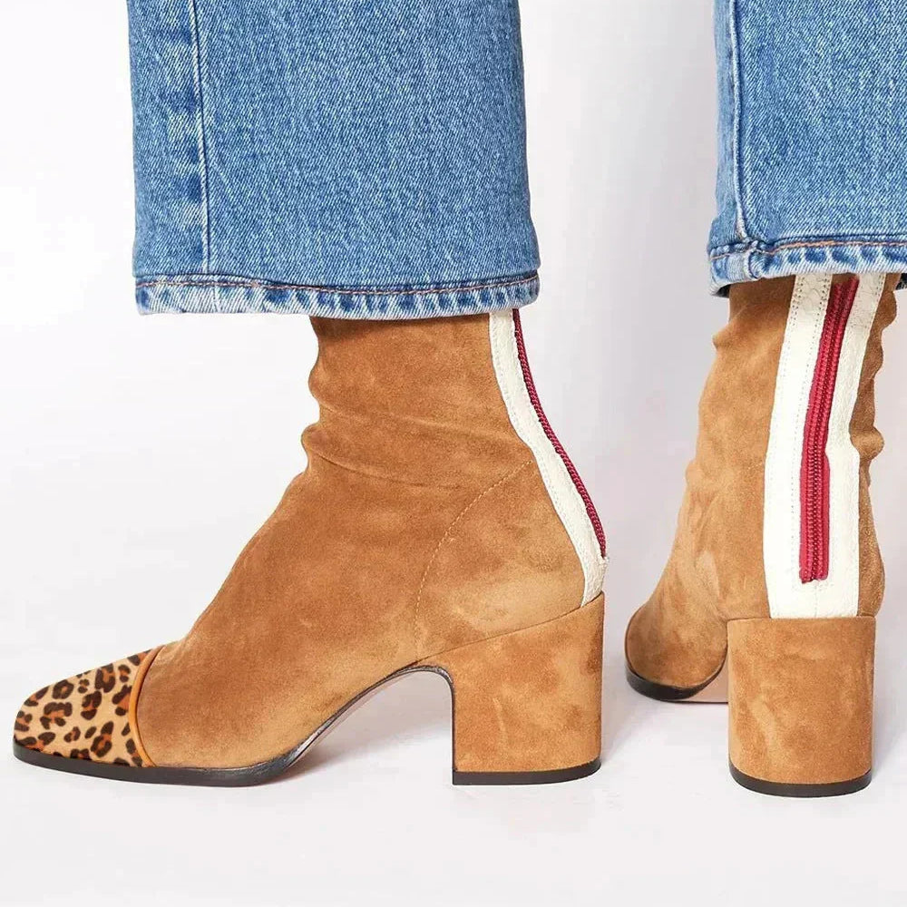 Alma – Bottines en daim à talon