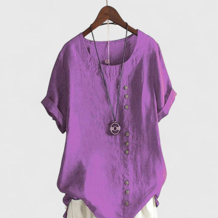 Elisavie | Blouse Confortable à Manches Courtes