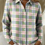 Giada - Cardigan à Carreaux Pastel