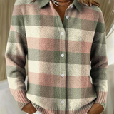 Veronica - Cardigan à Carreaux Pastel