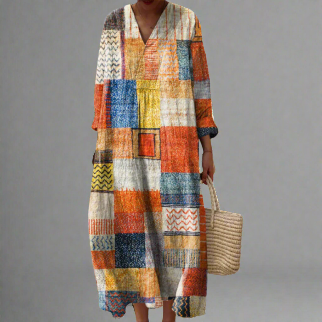 MIKAYLA | ROBE GÉOMÉTRIQUE ÉLÉGANTE
