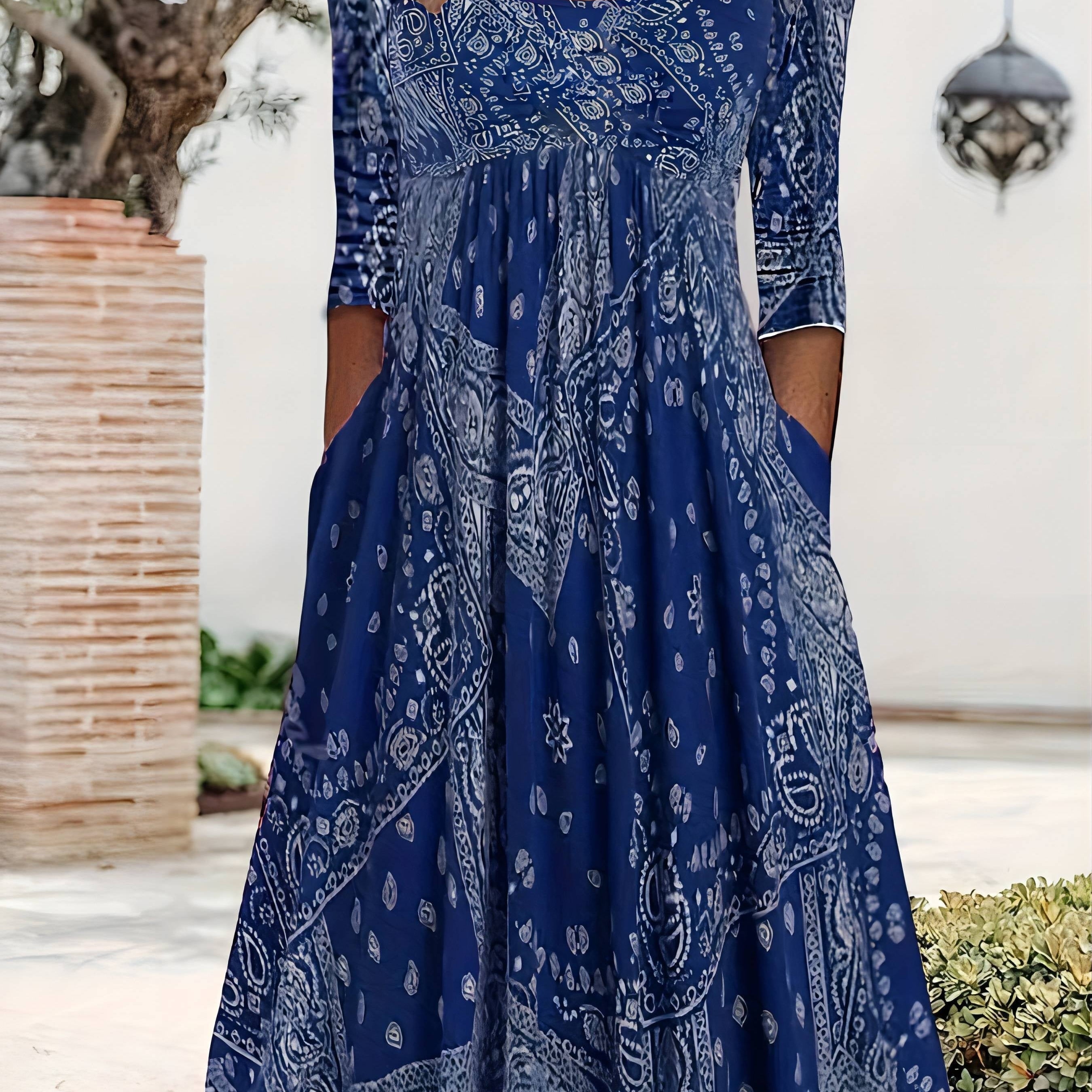 ELOWEN | ROBE MIDI À MANCHES LONGUES CASUAL