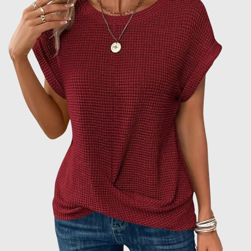 Isa™ | Blouse Élégante avec Col Rond