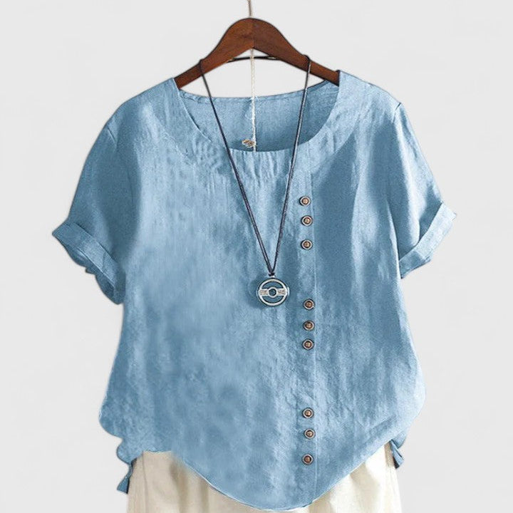 Elisavie | Blouse Confortable à Manches Courtes