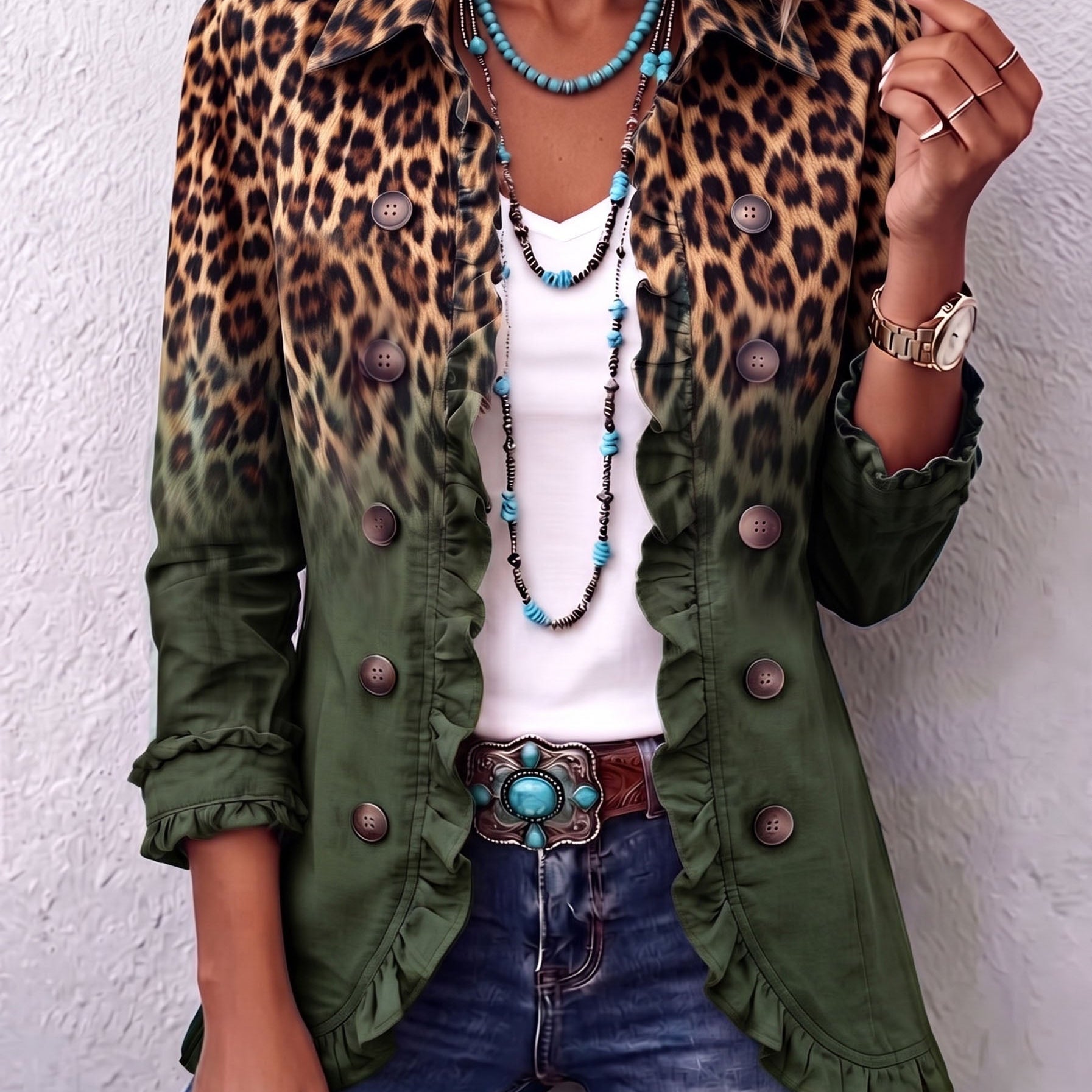 Dominique | Blazer Ombre Léopard